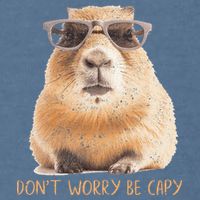Dont Worry Be Capy Capybara Garment-Dyed Sweatshirt
