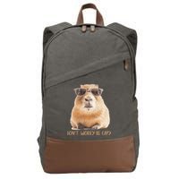 Dont Worry Be Capy Capybara Cotton Canvas Backpack