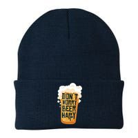 Dont Worry Beer Happy Knit Cap Winter Beanie