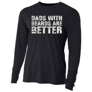 Dads With Beards Are Better Fun Bearded Papa Gift Father Day Cooling Performance Long Sleeve Crew