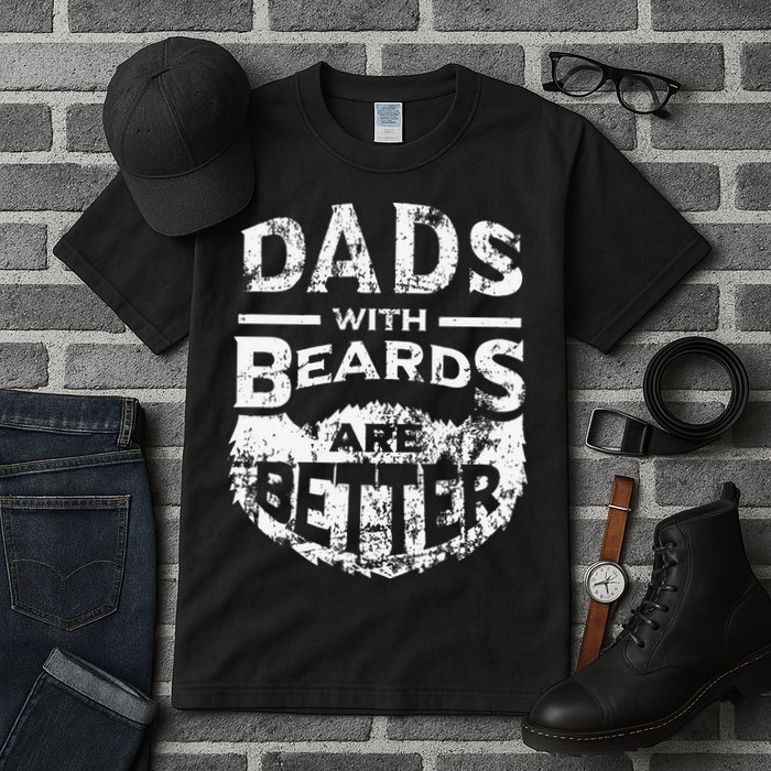 Dads With Beards Are Better Distressed Tall T-Shirt