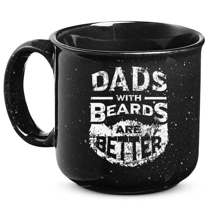 Dads With Beards Are Better Distressed 15oz Campfire Ceramic Mug