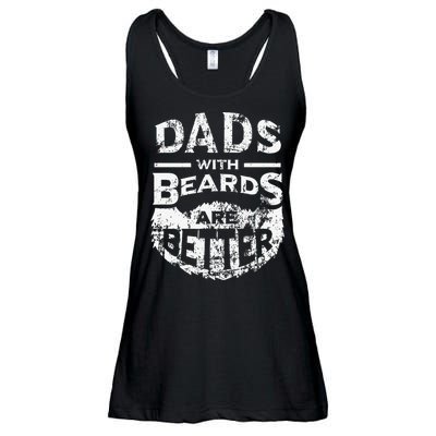 Dads With Beards Are Better Distressed Ladies Essential Flowy Tank