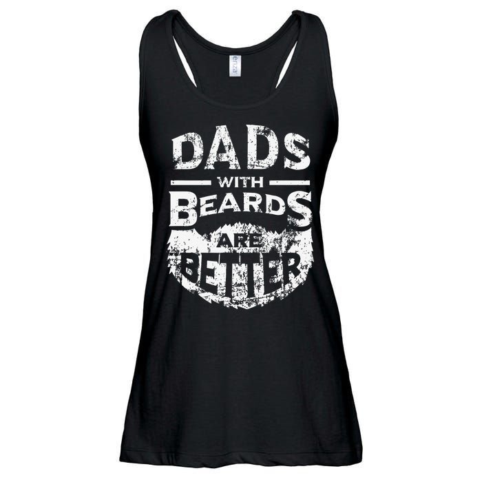 Dads With Beards Are Better Distressed Ladies Essential Flowy Tank