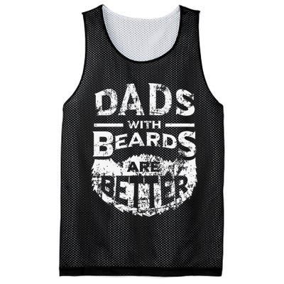 Dads With Beards Are Better Distressed Mesh Reversible Basketball Jersey Tank