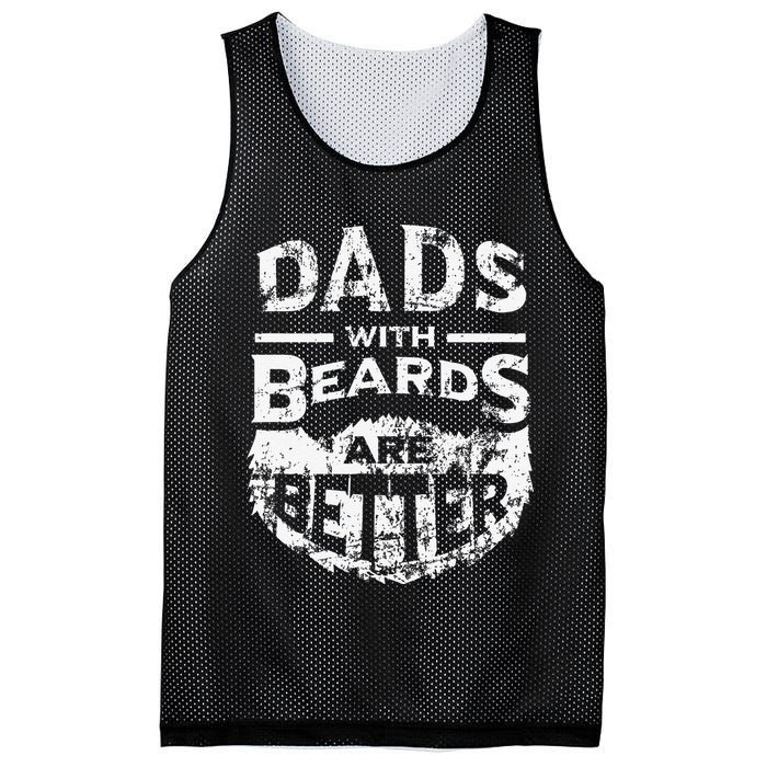 Dads With Beards Are Better Distressed Mesh Reversible Basketball Jersey Tank