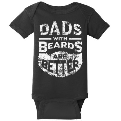 Dads With Beards Are Better Distressed Baby Bodysuit