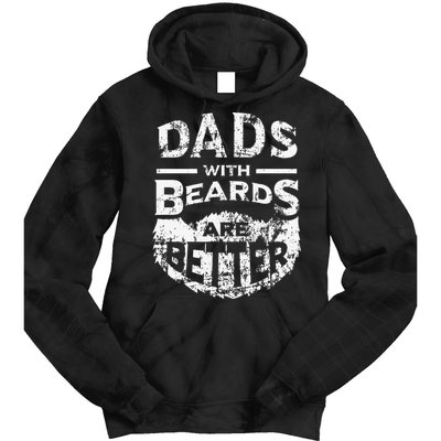 Dads With Beards Are Better Distressed Tie Dye Hoodie