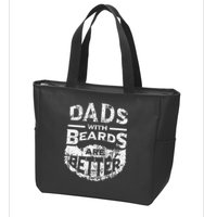 Dads With Beards Are Better Distressed Zip Tote Bag