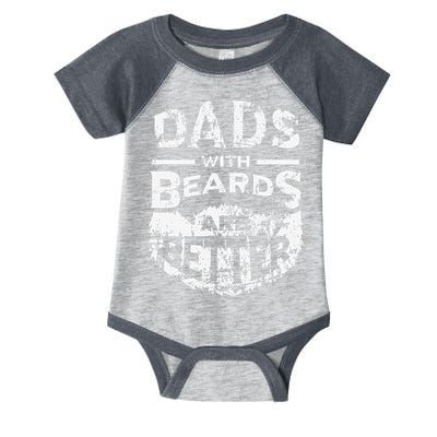 Dads With Beards Are Better Distressed Infant Baby Jersey Bodysuit