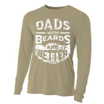 Dads With Beards Are Better Distressed Cooling Performance Long Sleeve Crew