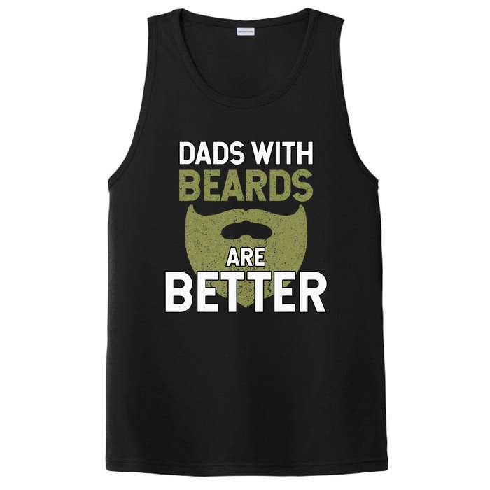 Dads With Beards Are Better Fathers Day Funny Dad PosiCharge Competitor Tank