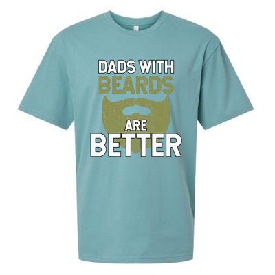 Dads With Beards Are Better Fathers Day Funny Dad Sueded Cloud Jersey T-Shirt