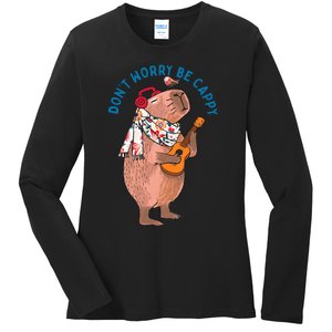 Don’T Worry Be Cappy Ladies Long Sleeve Shirt