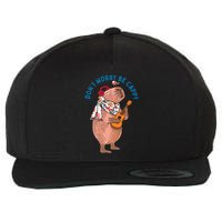 Don’T Worry Be Cappy Wool Snapback Cap