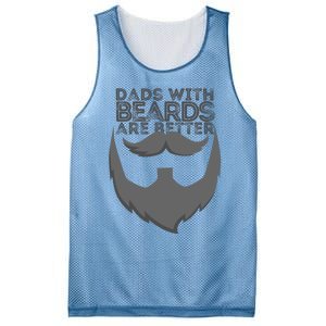 Dads With Beards Are Better Distressed Bearded Funny Gift Mesh Reversible Basketball Jersey Tank