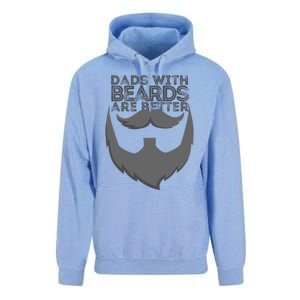 Dads With Beards Are Better Distressed Bearded Funny Gift Unisex Surf Hoodie