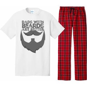 Dads With Beards Are Better Distressed Bearded Funny Gift Pajama Set