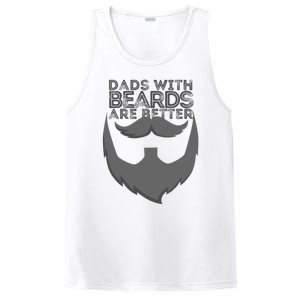 Dads With Beards Are Better Distressed Bearded Funny Gift PosiCharge Competitor Tank