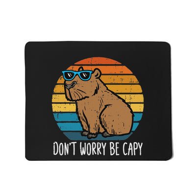 Dont Worry Be Capy Capybara Retro Mousepad