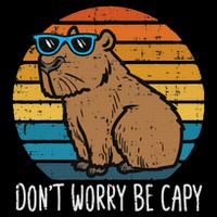 Dont Worry Be Capy Capybara Retro Mousepad