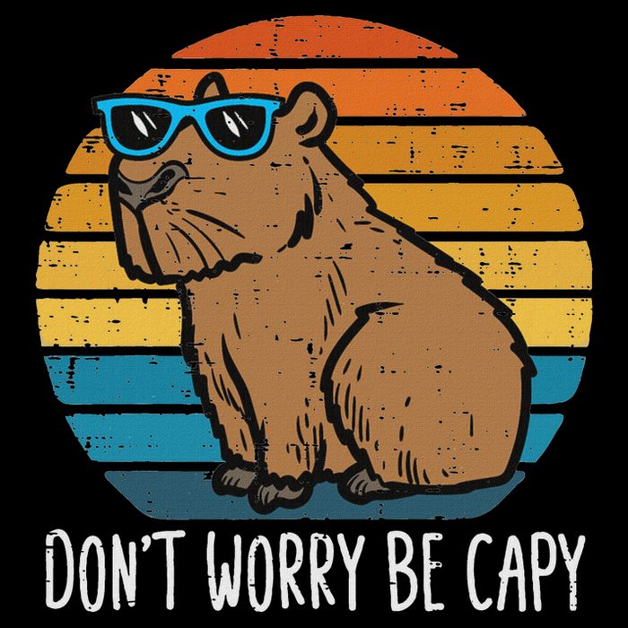 Dont Worry Be Capy Capybara Retro Mousepad