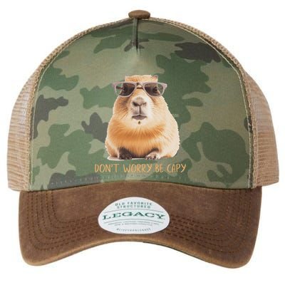 DonT Worry Be Capy Capybara Legacy Tie Dye Trucker Hat