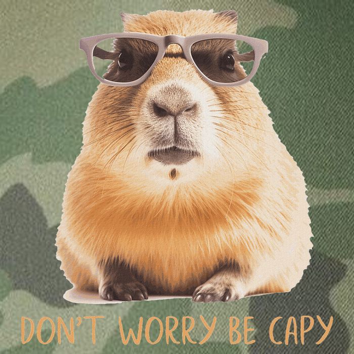 DonT Worry Be Capy Capybara Legacy Tie Dye Trucker Hat