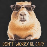 DonT Worry Be Capy Capybara Garment-Dyed Fleece Hoodie