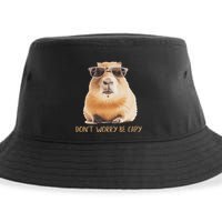 DonT Worry Be Capy Capybara Sustainable Bucket Hat