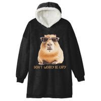 DonT Worry Be Capy Capybara Hooded Wearable Blanket