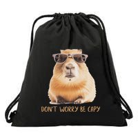 DonT Worry Be Capy Capybara Drawstring Bag