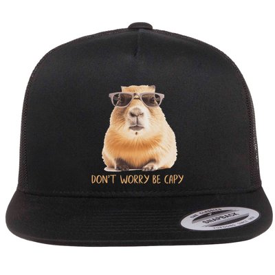 DonT Worry Be Capy Capybara Flatbill Hat
