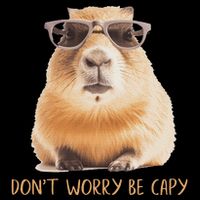 DonT Worry Be Capy Capybara 16 in Basic Backpack