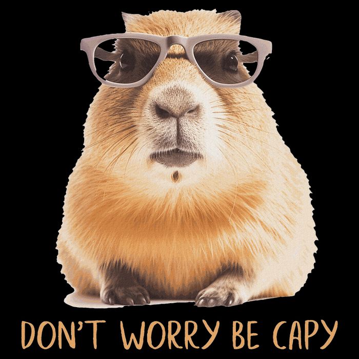 DonT Worry Be Capy Capybara 16 in Basic Backpack