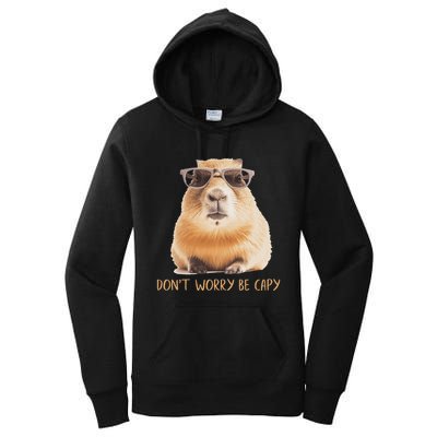 DonT Worry Be Capy Capybara Women's Pullover Hoodie
