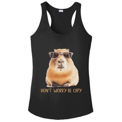 DonT Worry Be Capy Capybara Ladies PosiCharge Competitor Racerback Tank