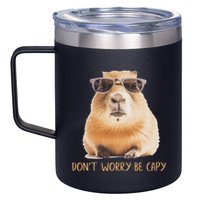 DonT Worry Be Capy Capybara 12oz Stainless Steel Coffee Mug