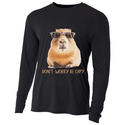 DonT Worry Be Capy Capybara Cooling Performance Long Sleeve Crew