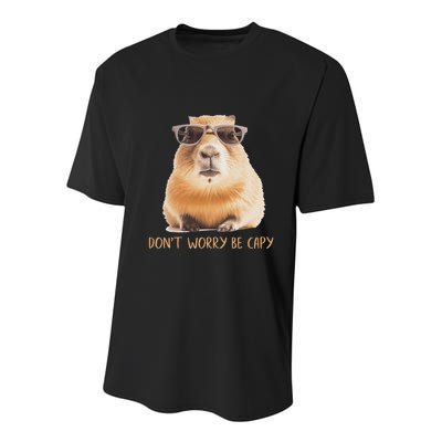 DonT Worry Be Capy Capybara Youth Performance Sprint T-Shirt