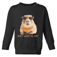 DonT Worry Be Capy Capybara Toddler Sweatshirt