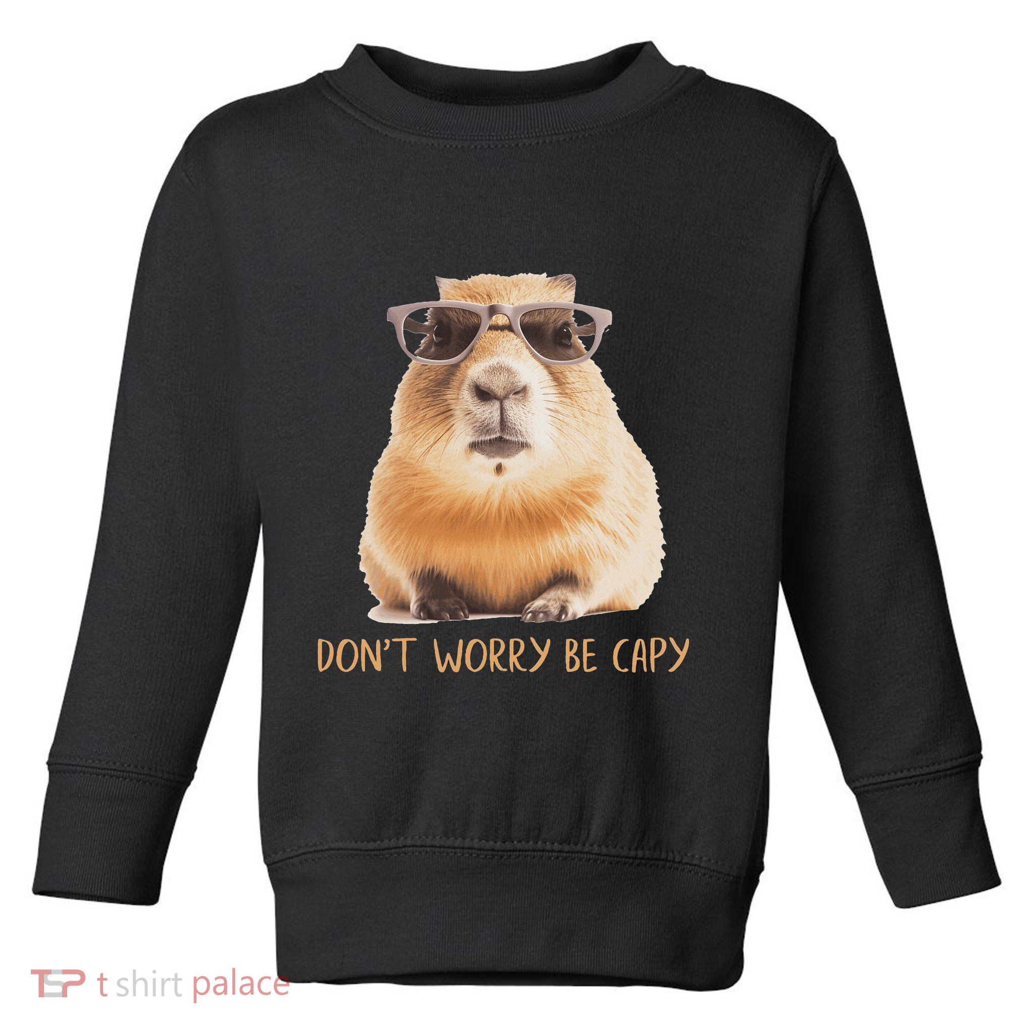 DonT Worry Be Capy Capybara Toddler Sweatshirt