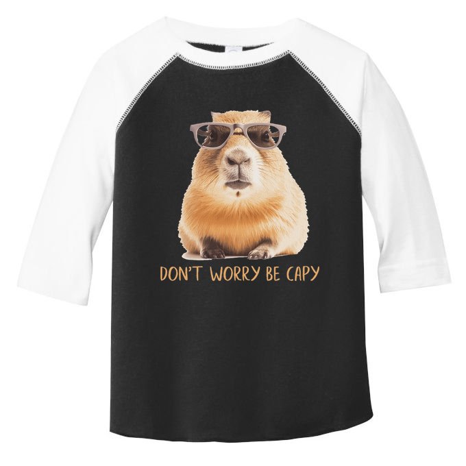 DonT Worry Be Capy Capybara Toddler Fine Jersey T-Shirt