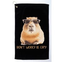 DonT Worry Be Capy Capybara Golf Towel