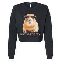 DonT Worry Be Capy Capybara Cropped Pullover Crew