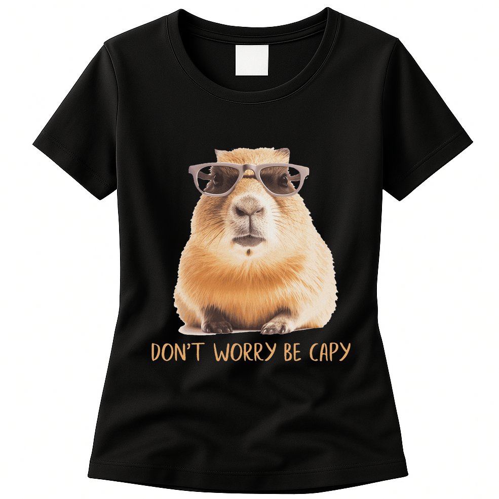 DonT Worry Be Capy Capybara Womens T-Shirt