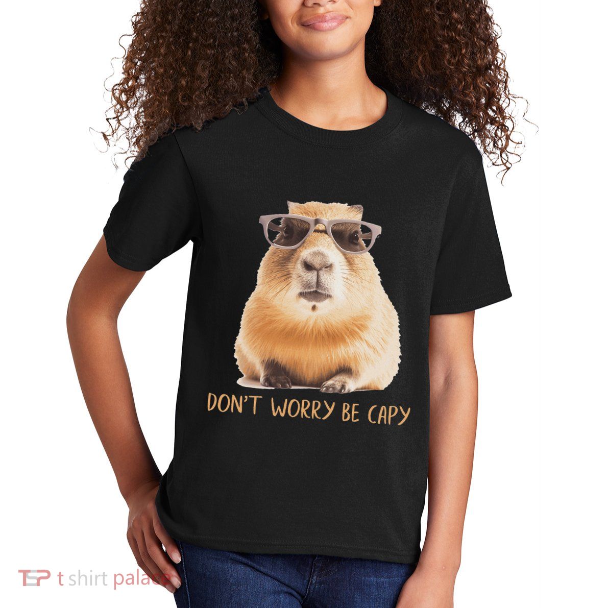 DonT Worry Be Capy Capybara Kids T-Shirt