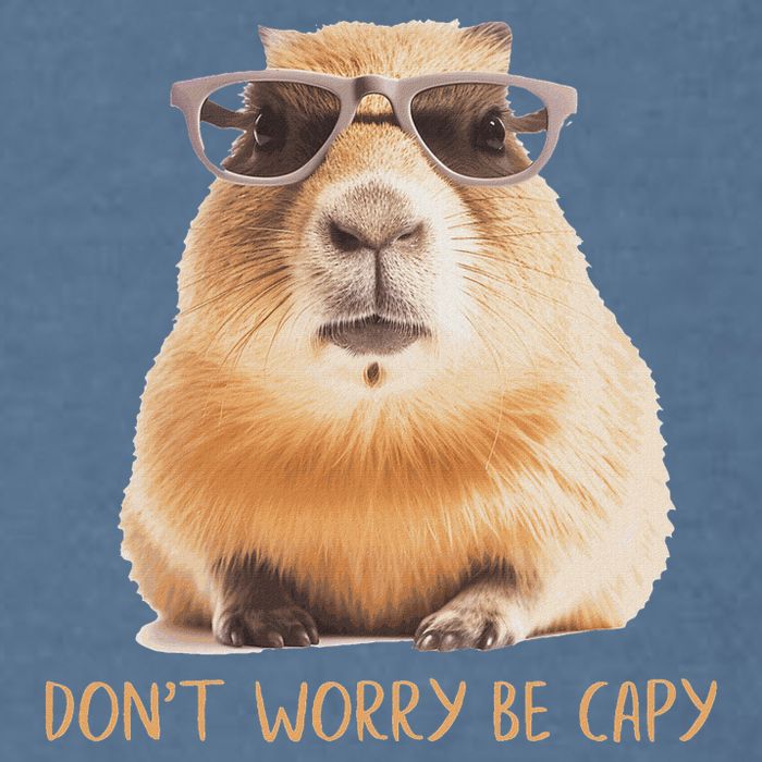 DonT Worry Be Capy Capybara Garment-Dyed Sweatshirt