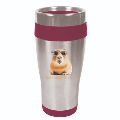 DonT Worry Be Capy Capybara 16oz Travel Tumbler