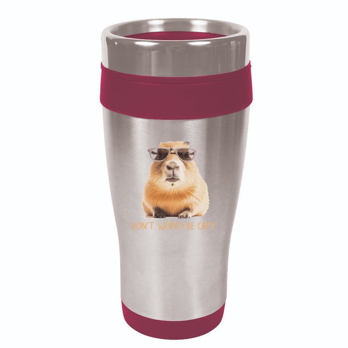 DonT Worry Be Capy Capybara 16oz Travel Tumbler